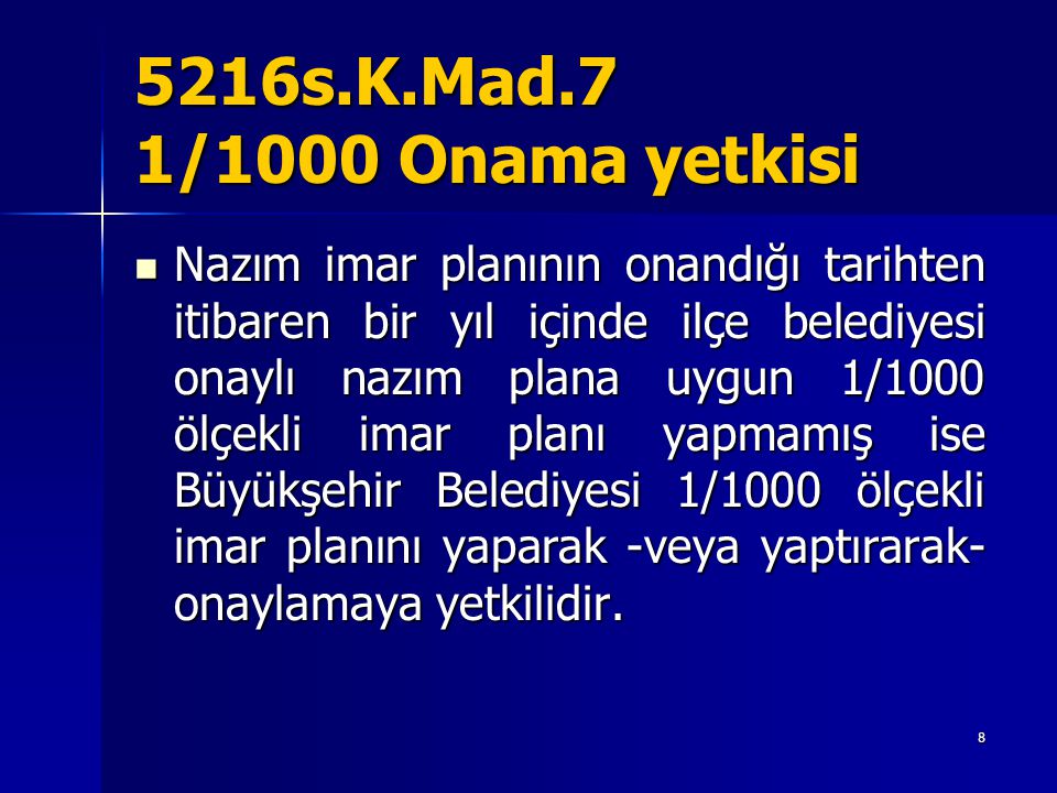 5216s.K.Mad.7 1/1000 Onama yetkisi