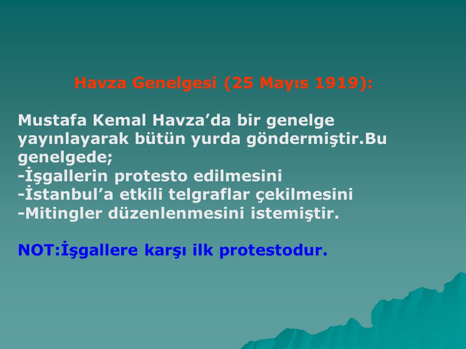 Havza Genelgesi (25 Mayıs 1919):