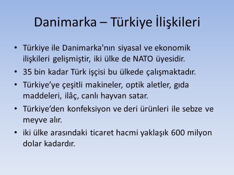 Danimarka – Türkiye İlişkileri