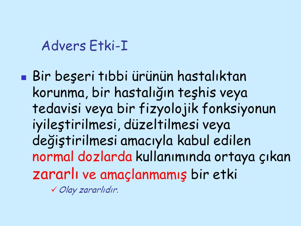 Advers Etki-I