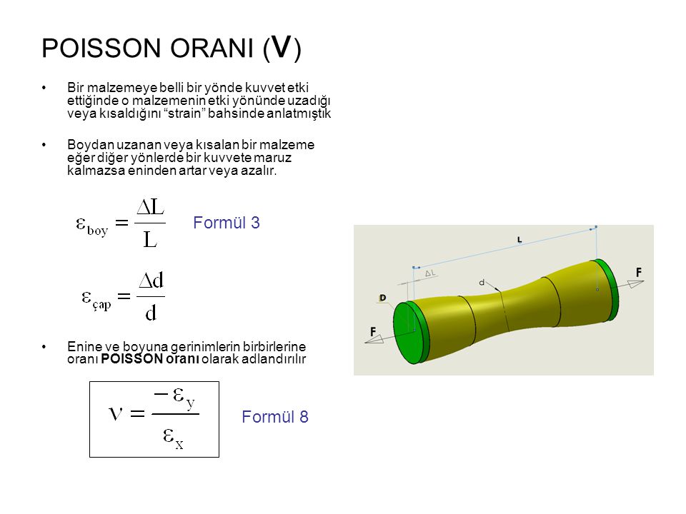 POISSON ORANI (ν) Formül 3 Formül 8