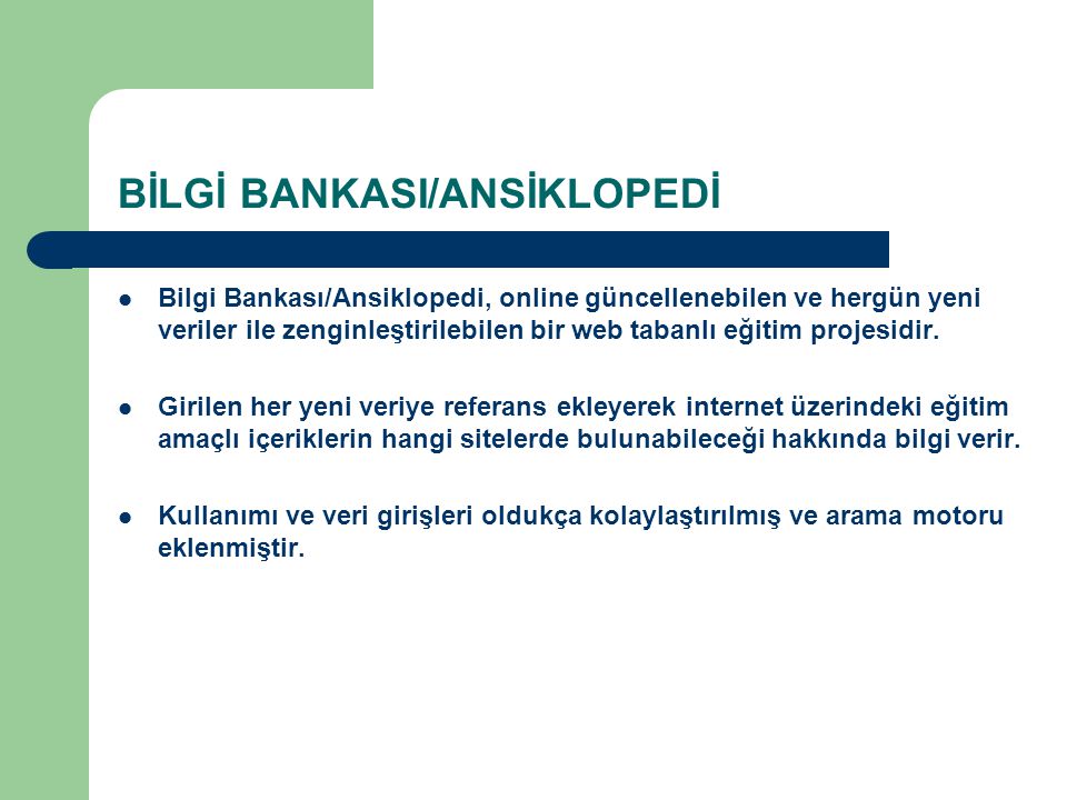 BİLGİ BANKASI/ANSİKLOPEDİ
