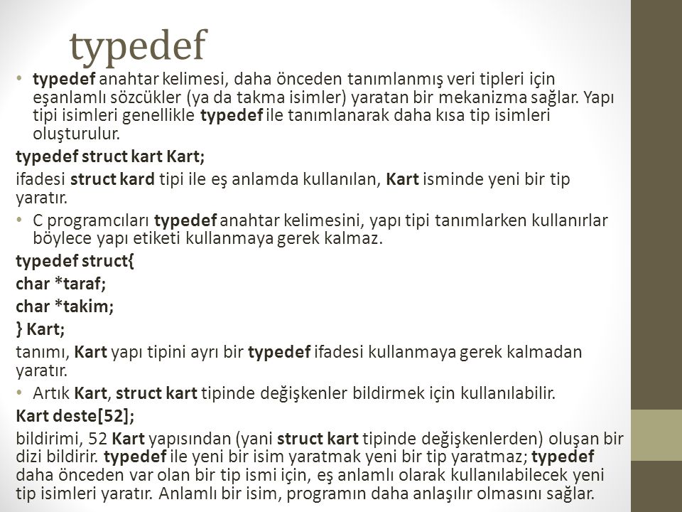typedef