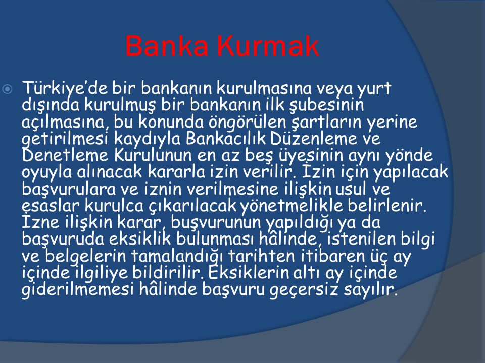 Banka Kurmak