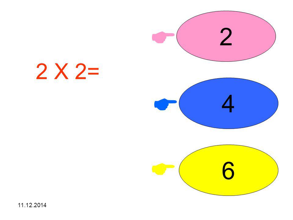 2  2 X 2= işleminin sonucunu seçiniz. 4  6 