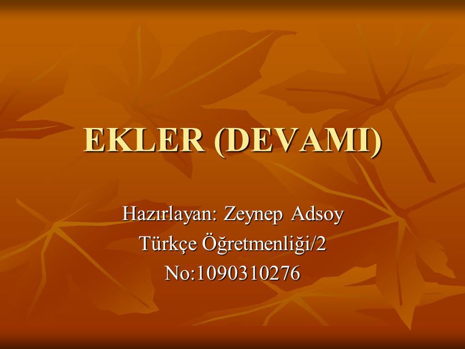 Hazırlayan: Zeynep Adsoy Türkçe Öğretmenliği/2 No: