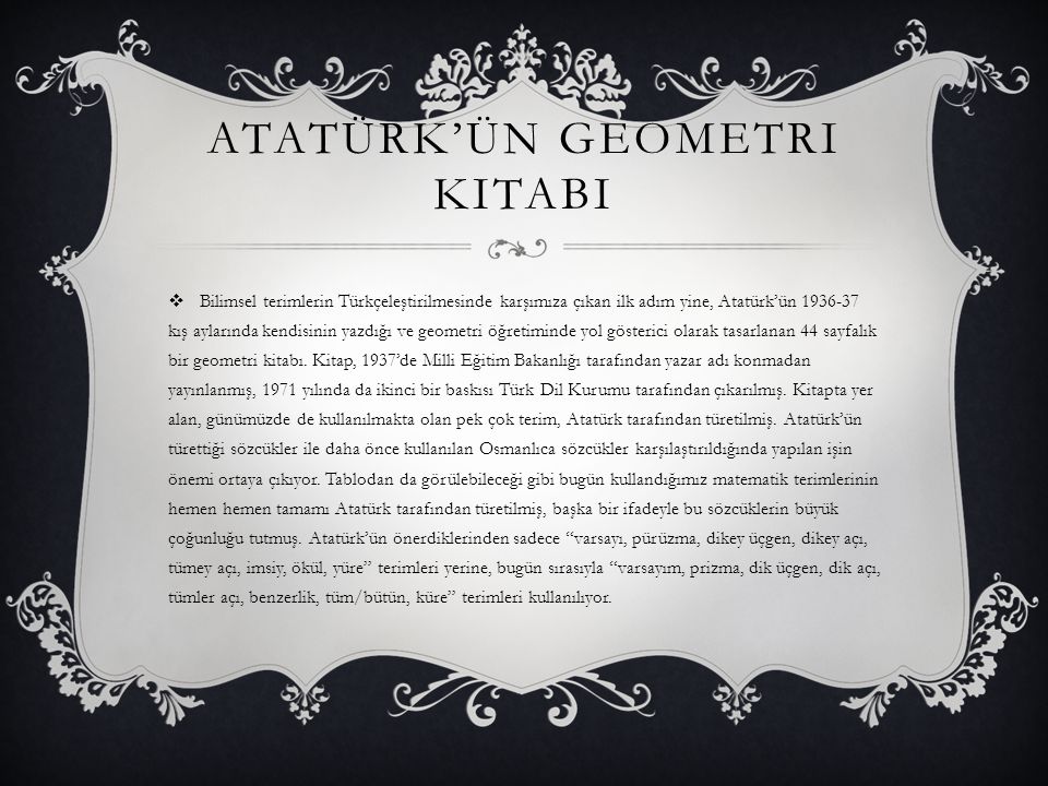 Atatürk’ün Geometri kitabI