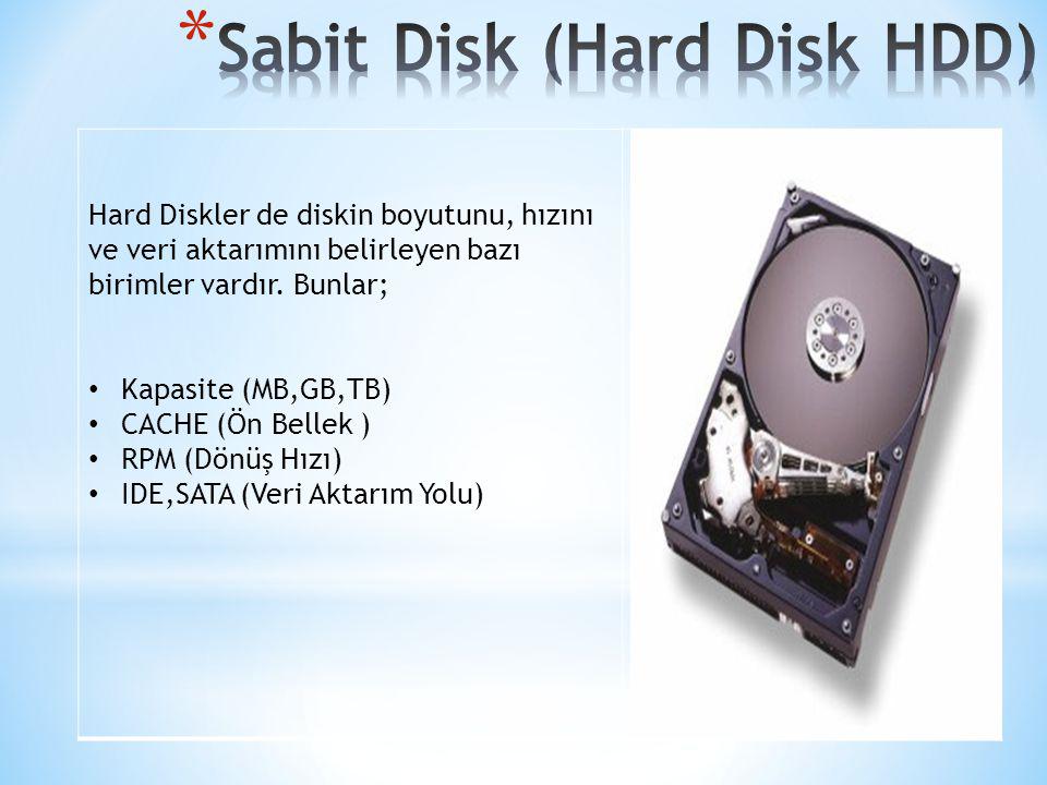 Sabit Disk (Hard Disk HDD)