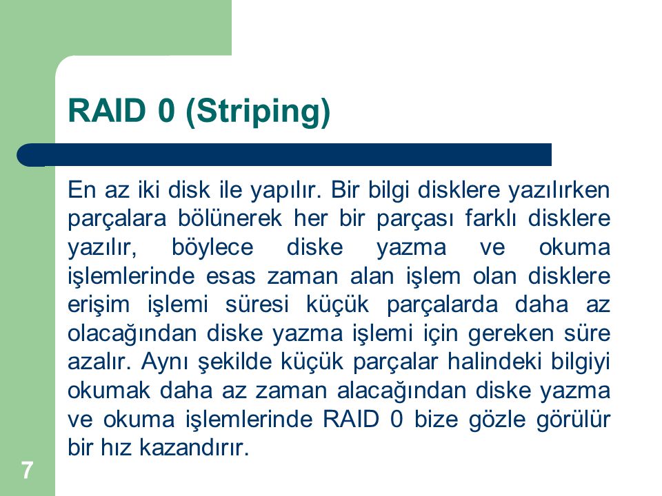 RAID 0 (Striping)