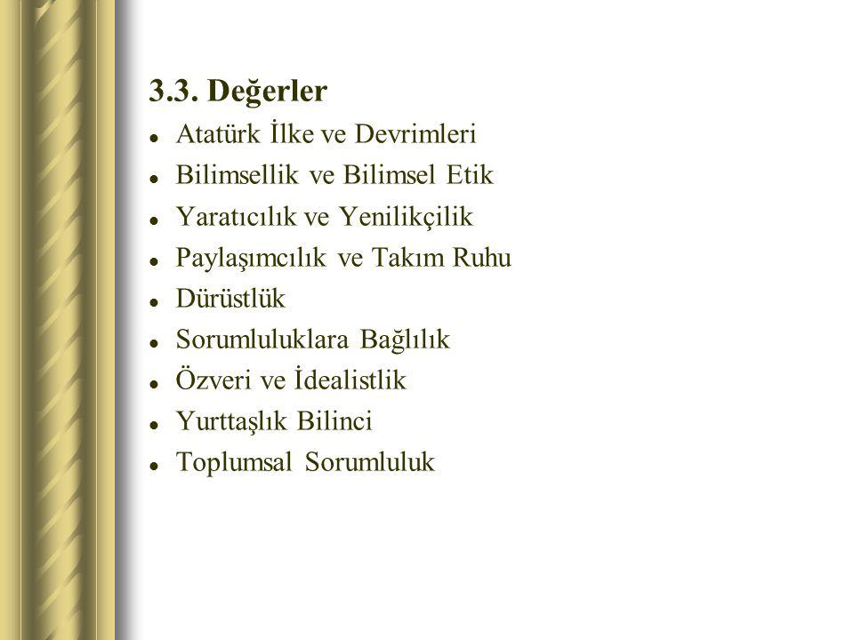 3.3. Değerler Atatürk İlke ve Devrimleri Bilimsellik ve Bilimsel Etik
