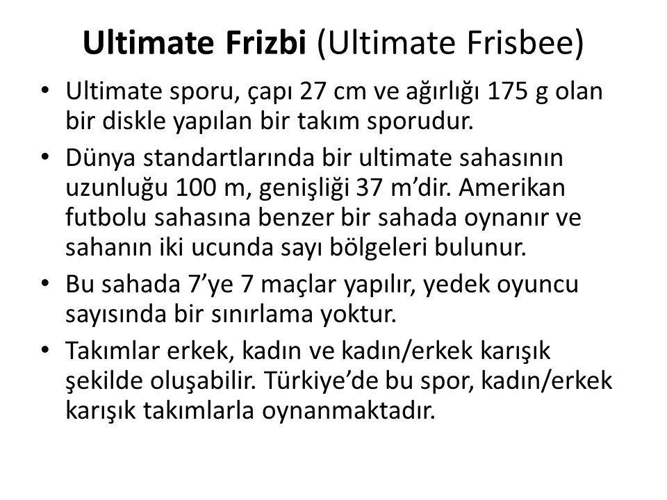 Ultimate Frizbi (Ultimate Frisbee)