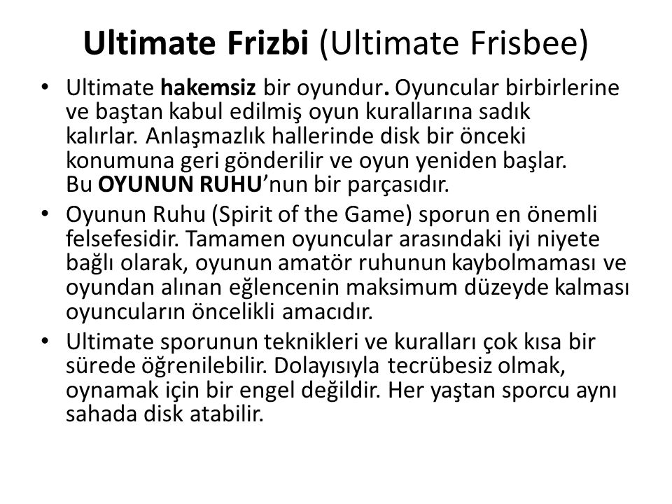 Ultimate Frizbi (Ultimate Frisbee)