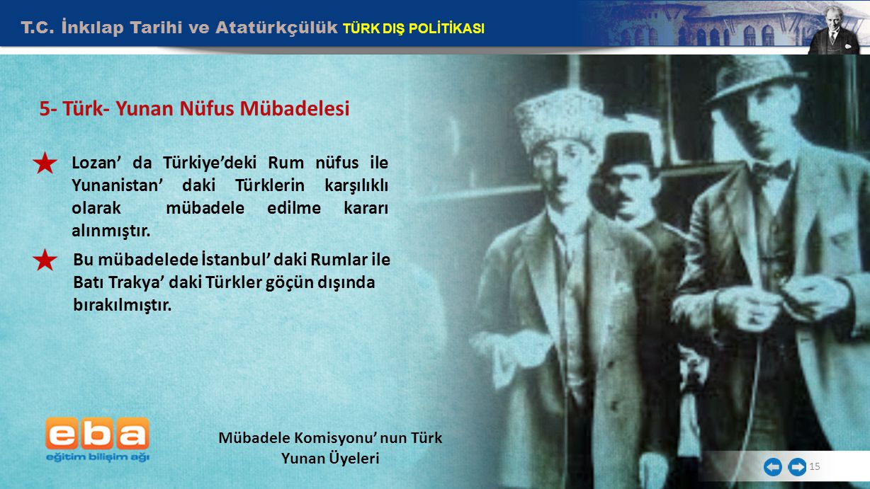 Mübadele Komisyonu’ nun Türk Yunan Üyeleri