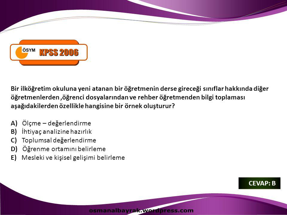 KPSS 2006 osmanalbayrak.wordpress.com
