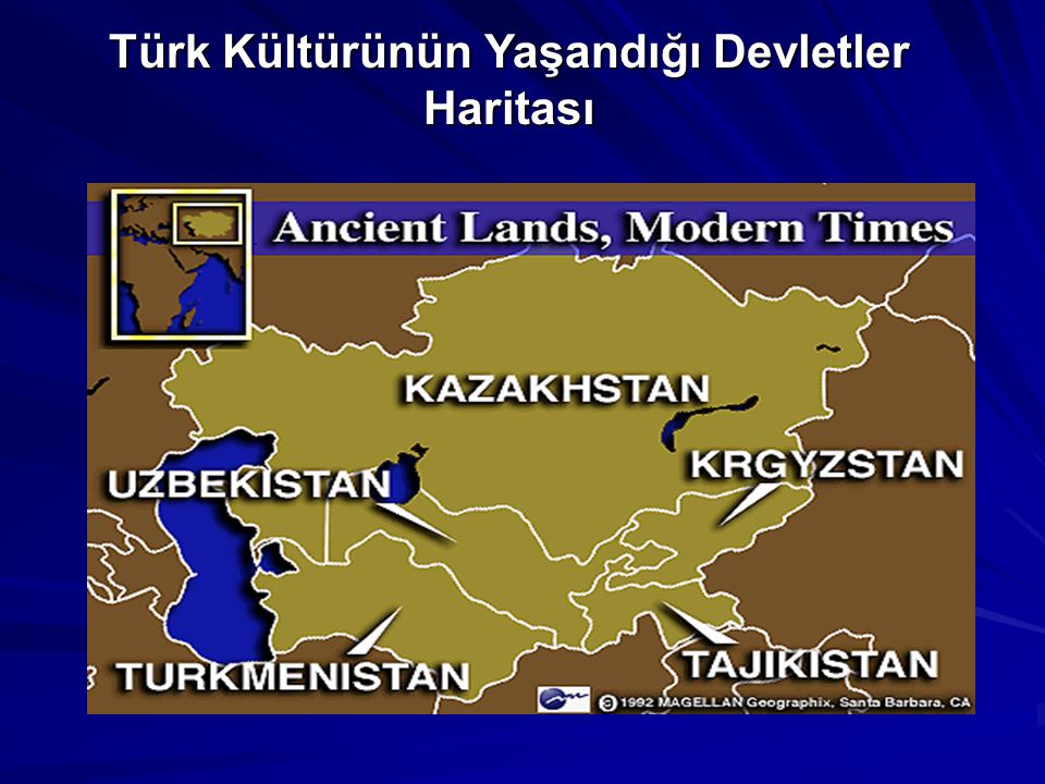 Türk Kültürünün Yaşandığı Devletler Haritası