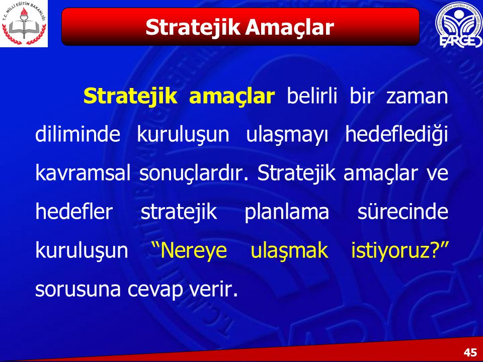 Stratejik Amaçlar