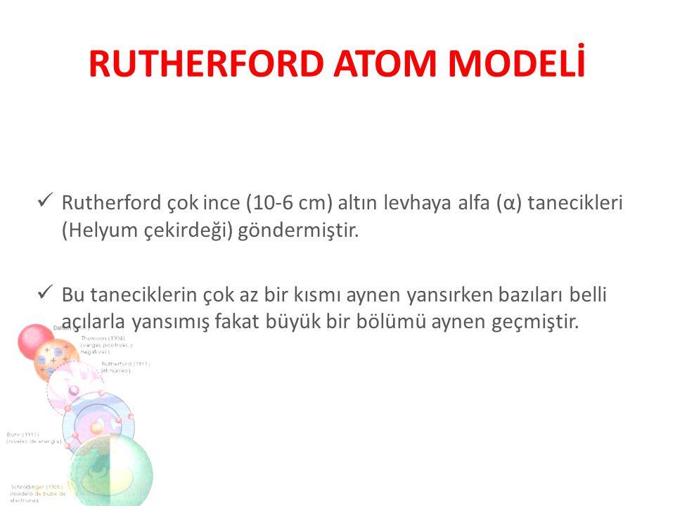 RUTHERFORD ATOM MODELİ