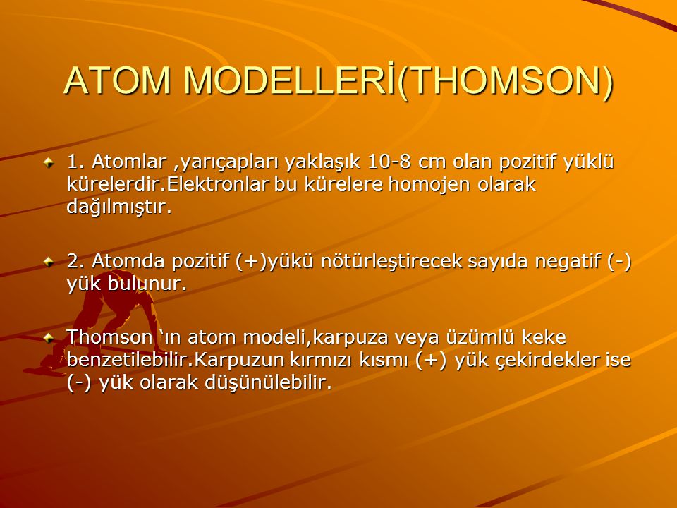 ATOM MODELLERİ(THOMSON)