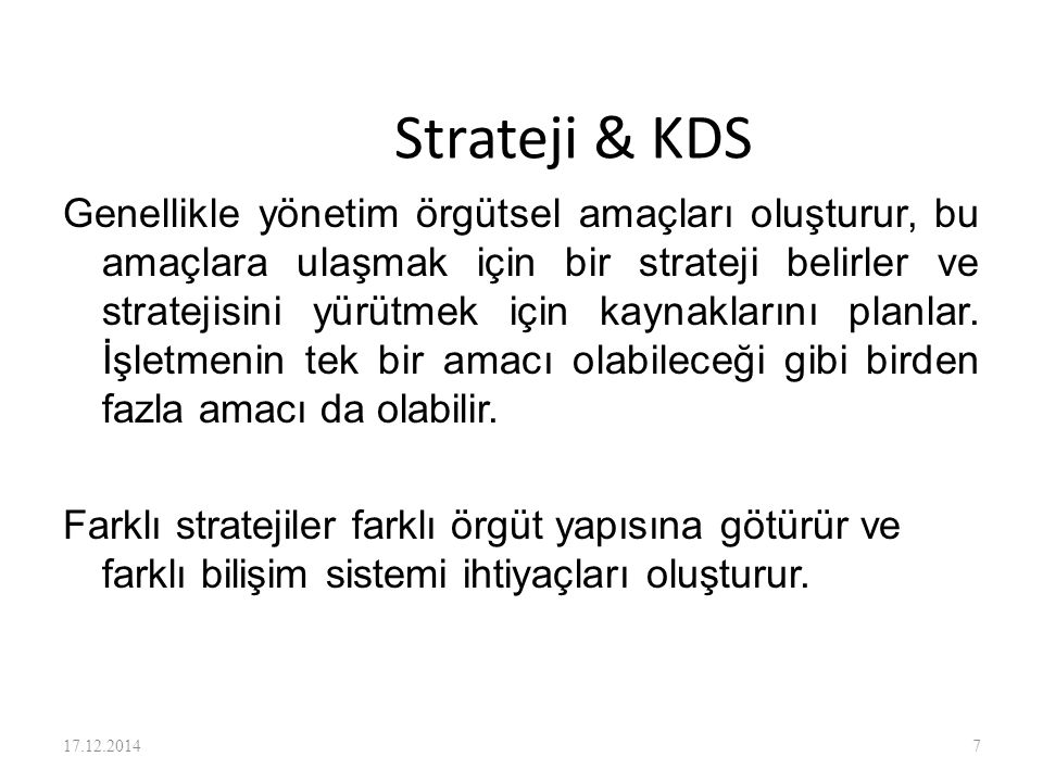 Strateji & KDS
