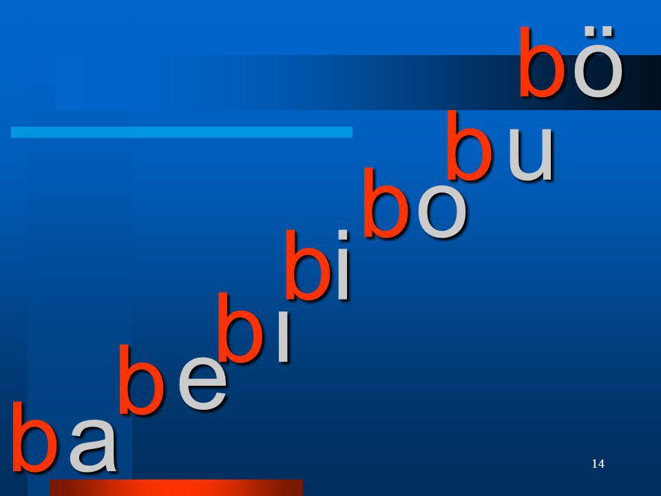 b ö b u b o b i b ı e b b a