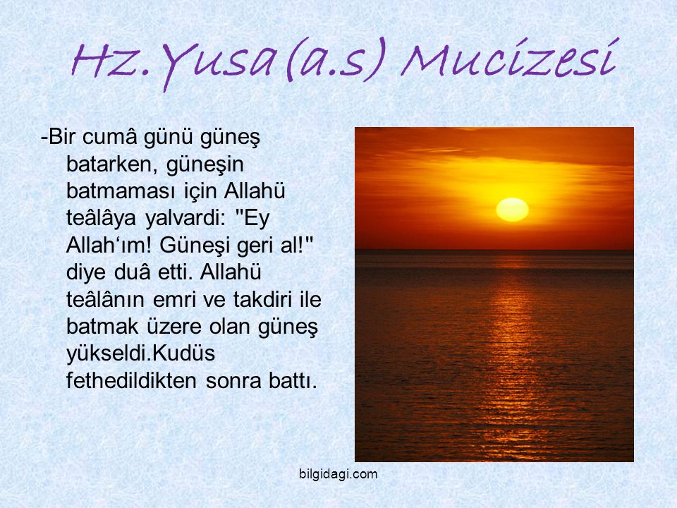 Hz.Yusa(a.s) Mucizesi
