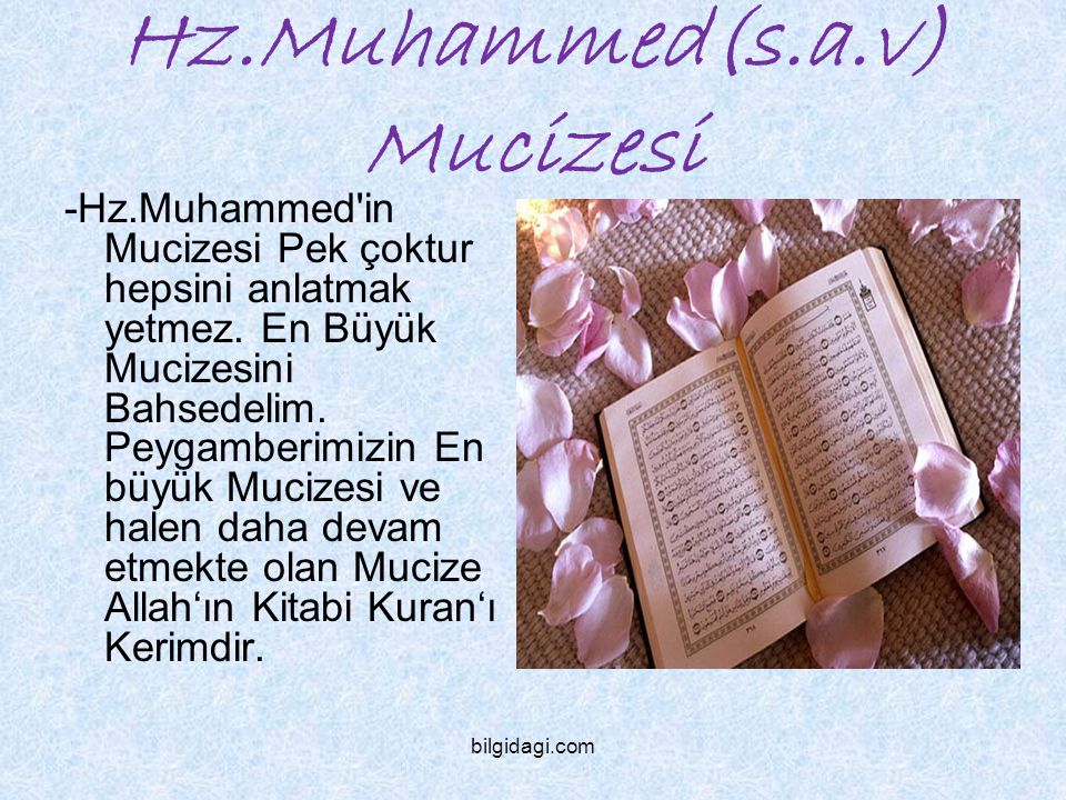 Hz.Muhammed(s.a.v) Mucizesi