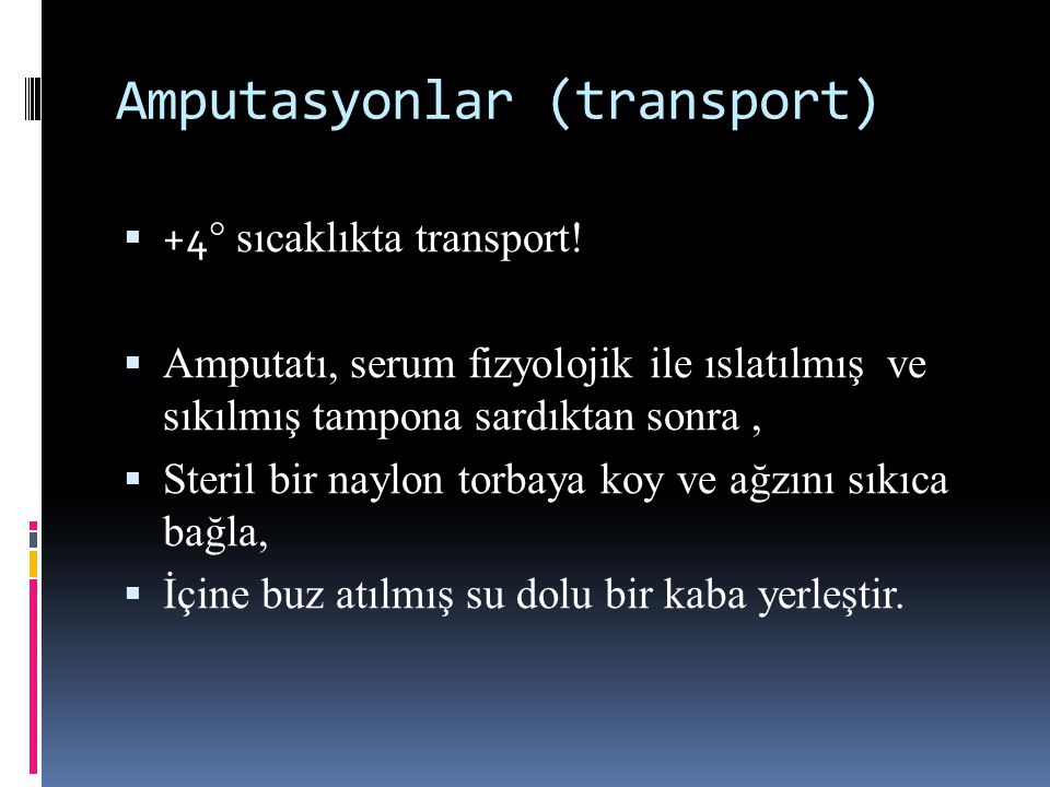 Amputasyonlar (transport)
