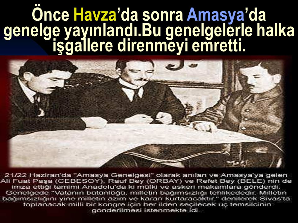 Önce Havza’da sonra Amasya’da genelge yayınlandı