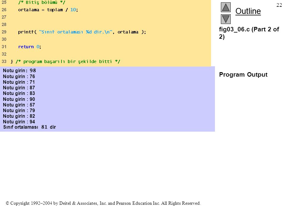 fig03_06.c (Part 2 of 2) Program Output
