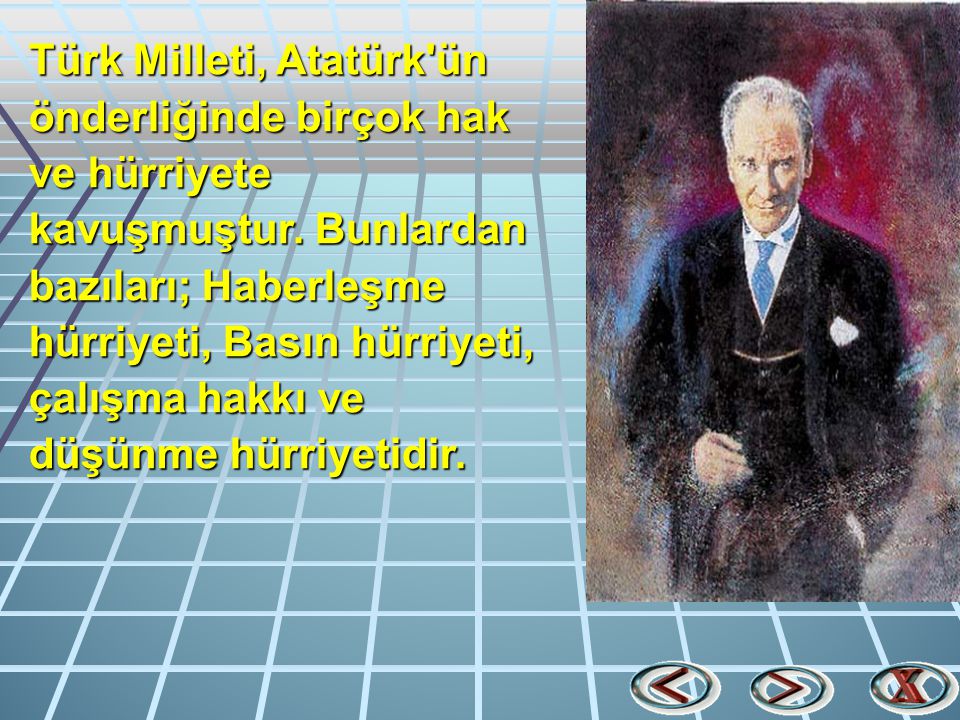 Türk Milleti, Atatürk ün önderliğinde birçok hak ve hürriyete kavuşmuştur.