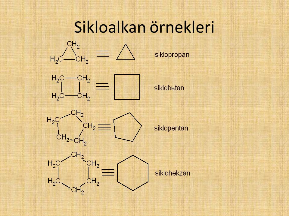Sikloalkan örnekleri