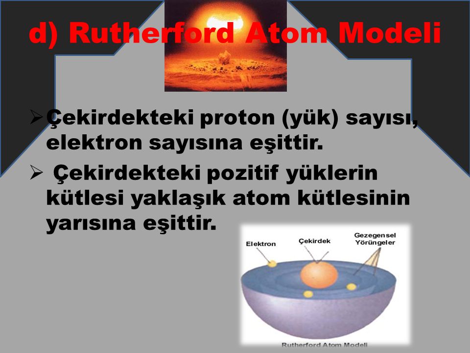 d) Rutherford Atom Modeli