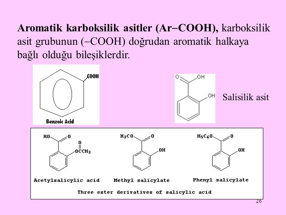 Aromatik karboksilik asitler (ArCOOH), karboksilik asit grubunun (COOH) doğrudan aromatik halkaya bağlı olduğu bileşiklerdir.