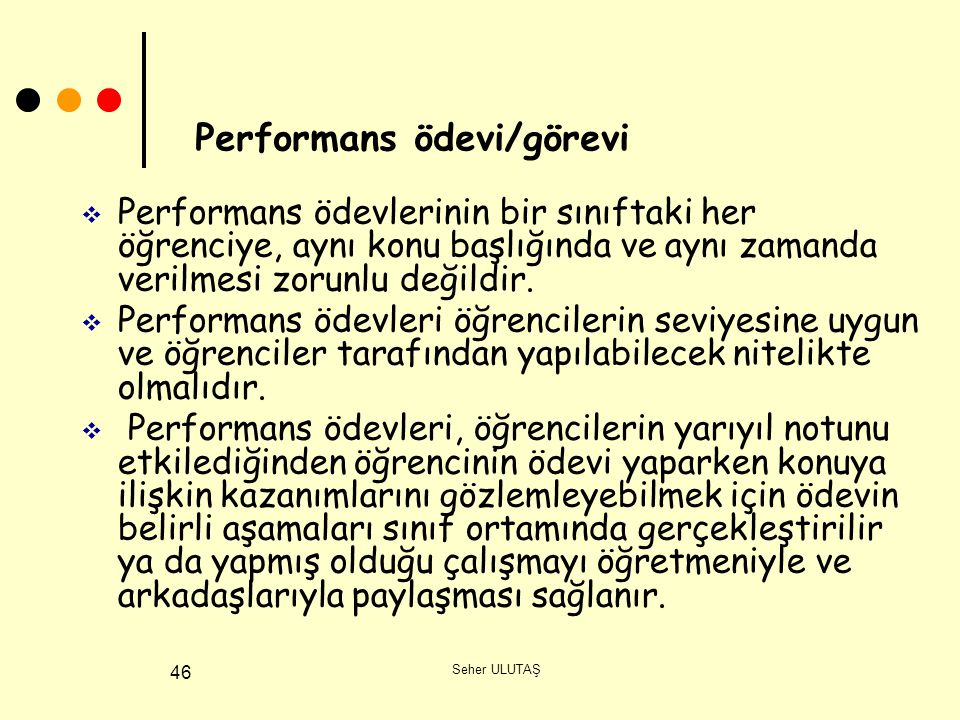 Performans ödevi/görevi