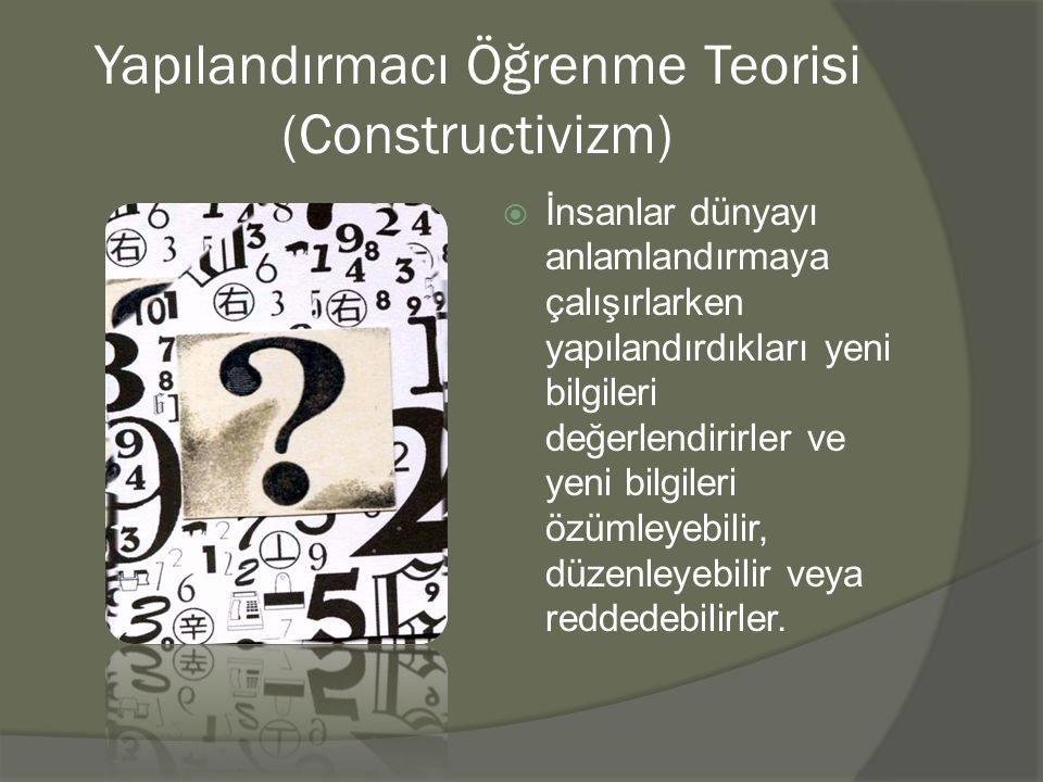 Yapılandırmacı Öğrenme Teorisi (Constructivizm)