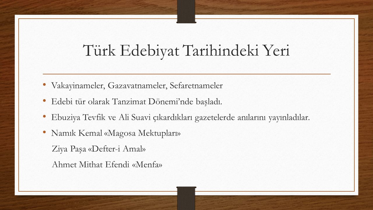 Türk Edebiyat Tarihindeki Yeri
