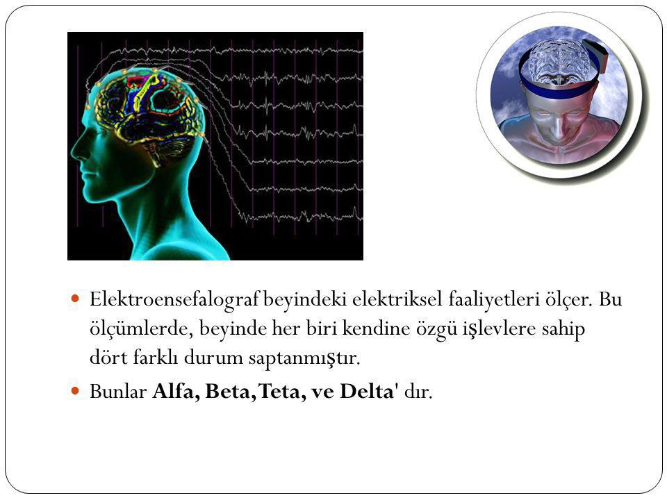 Elektroensefalograf beyindeki elektriksel faaliyetleri ölçer