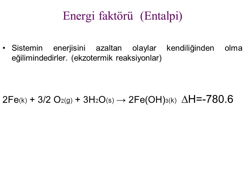 Energi faktörü (Entalpi)