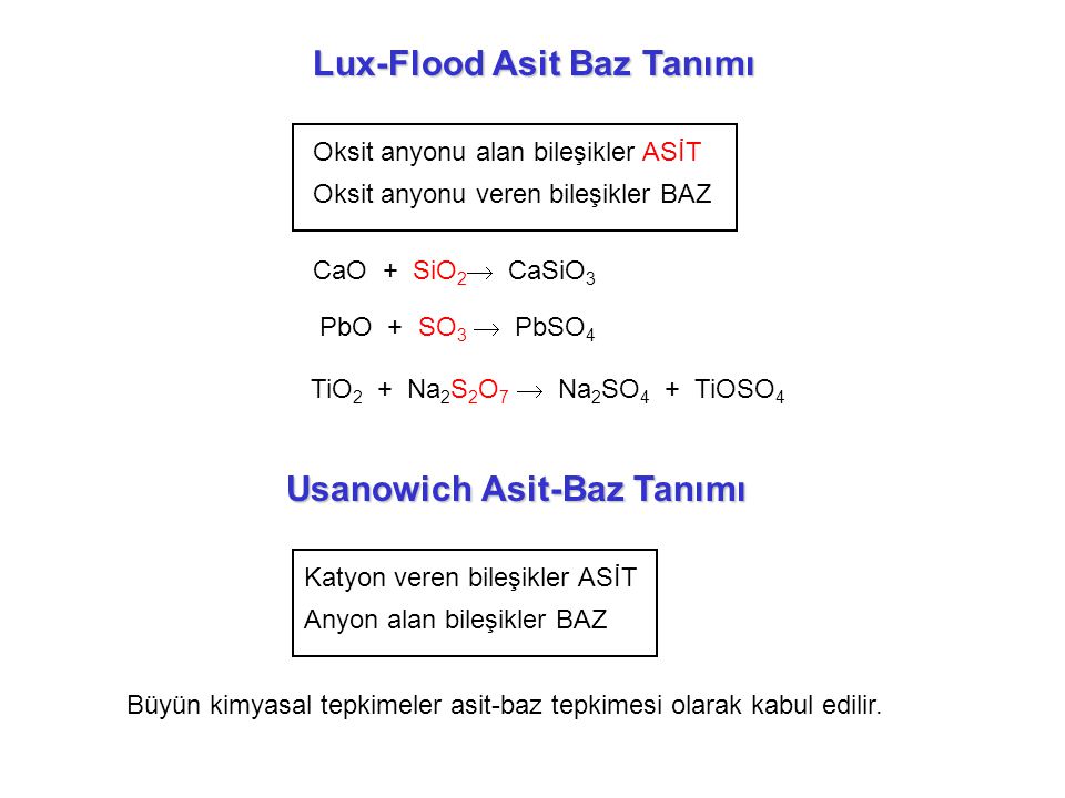 Lux-Flood Asit Baz Tanımı