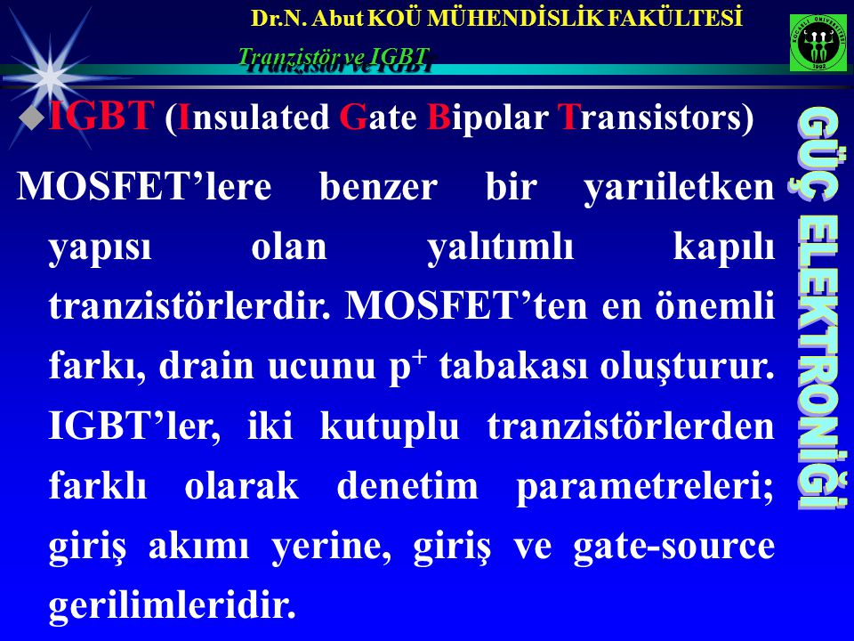 IGBT (Insulated Gate Bipolar Transistors)