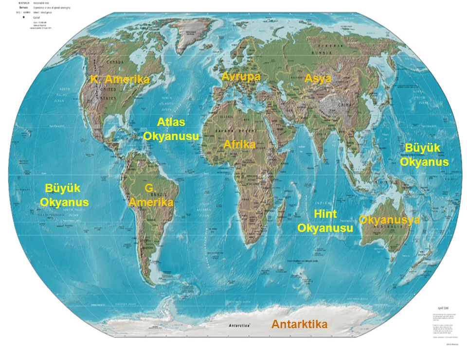 K. Amerika Avrupa. Asya. Atlas. Okyanusu. Afrika. Büyük. Okyanus. Büyük. Okyanus. G. Amerika.