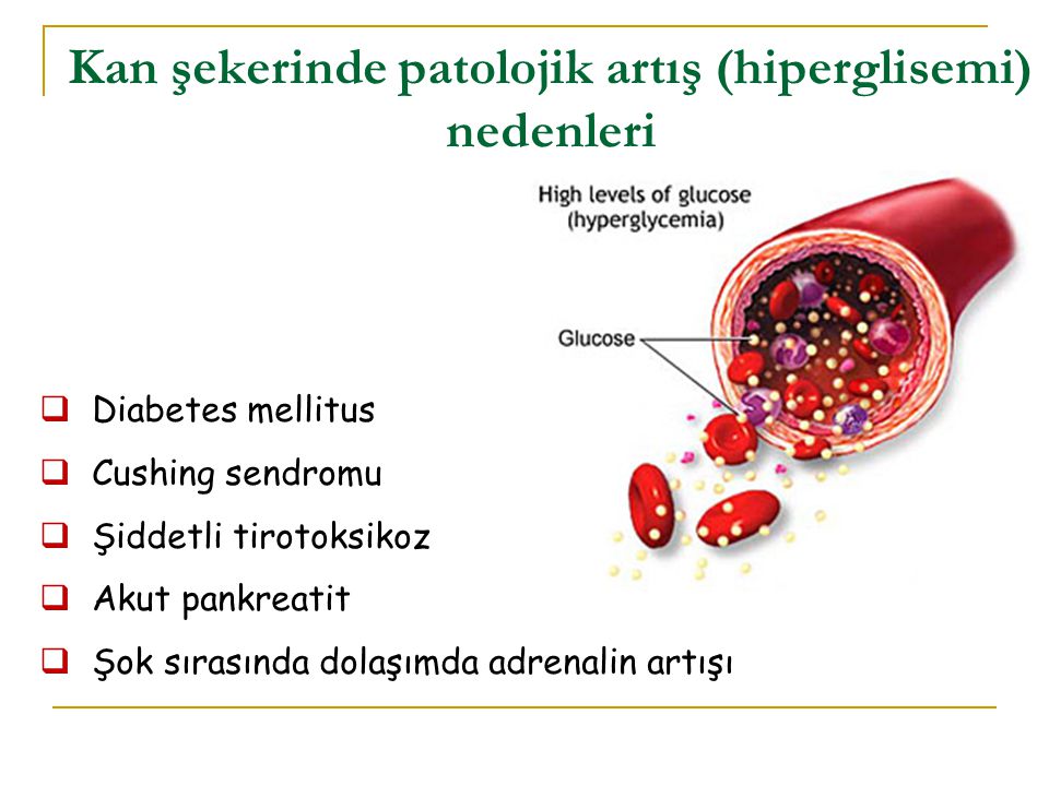 Kan şekerinde patolojik artış (hiperglisemi) nedenleri