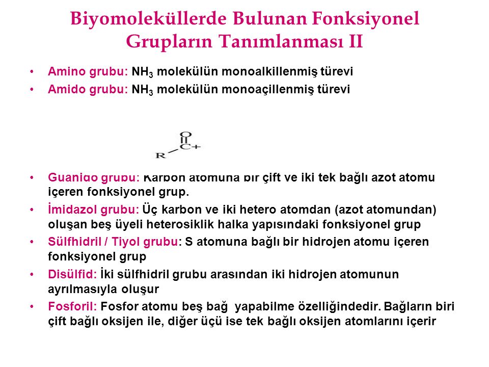 Biyomoleküllerde Bulunan Fonksiyonel Grupların Tanımlanması II