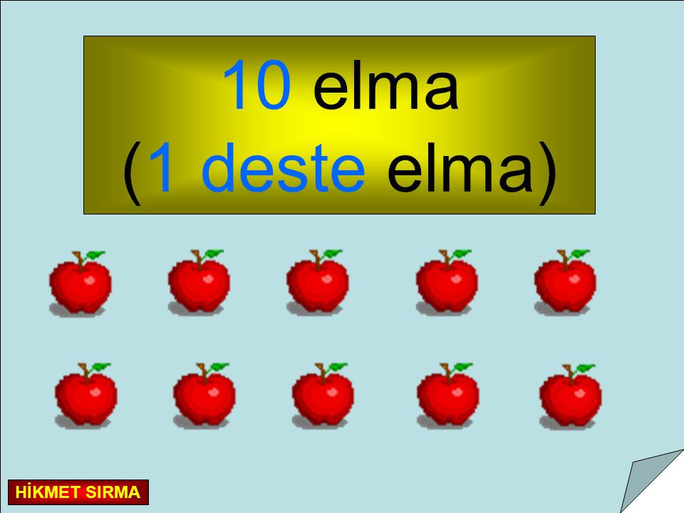 10 elma (1 deste elma) HİKMET SIRMA