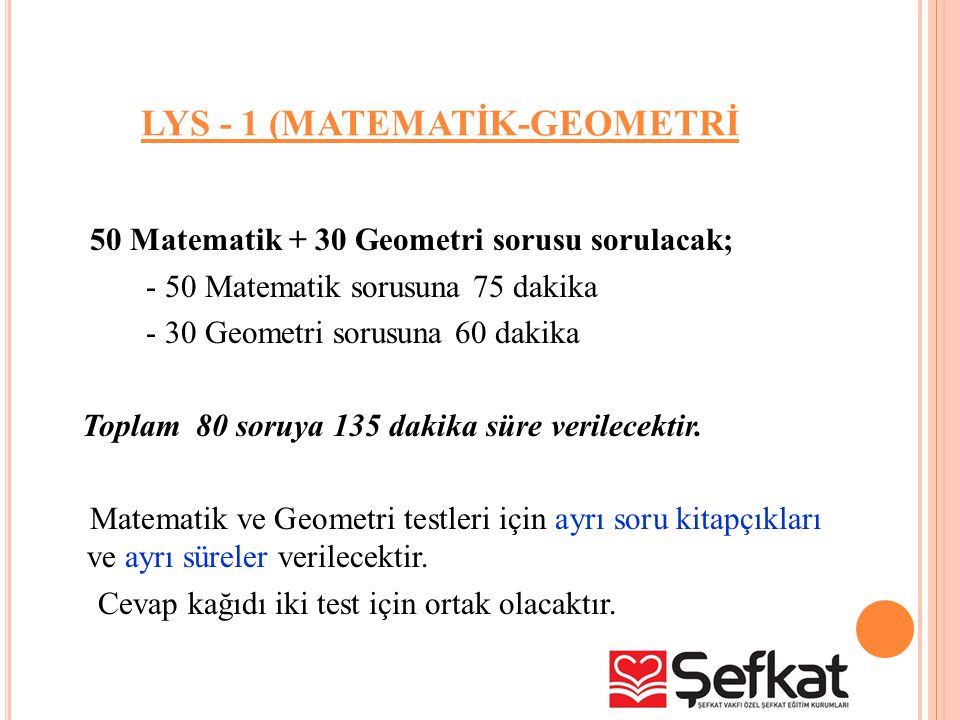 LYS - 1 (MATEMATİK-GEOMETRİ