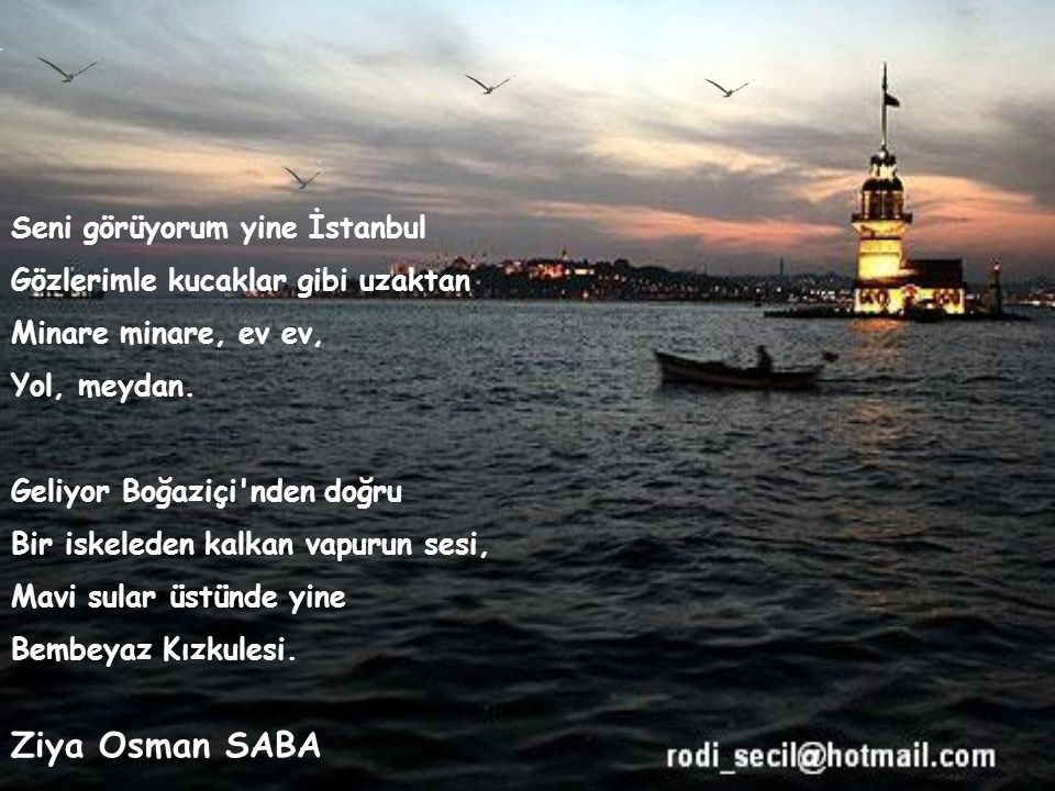 Ziya Osman SABA Seni görüyorum yine İstanbul