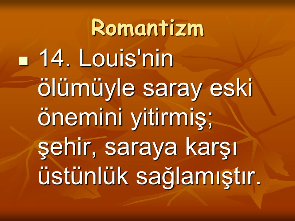 Romantizm 14.