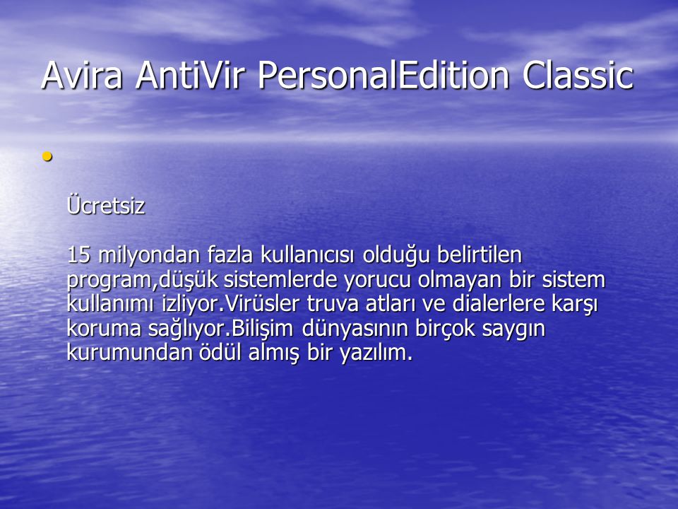 Avira AntiVir PersonalEdition Classic