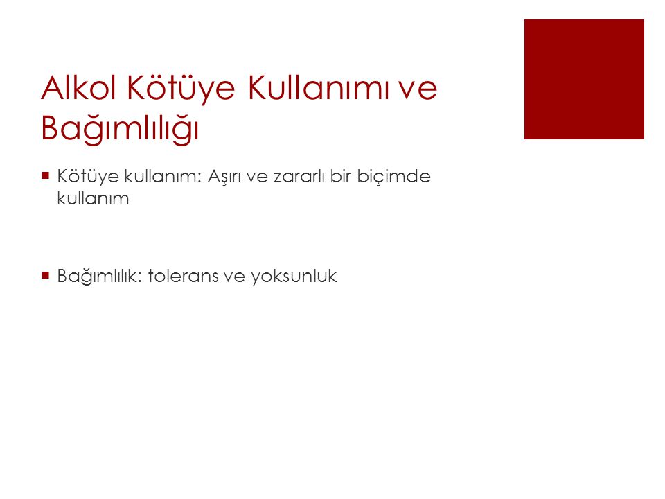 Madde Kullanımıyla İlişkili Bozukluklar - Ppt Indir