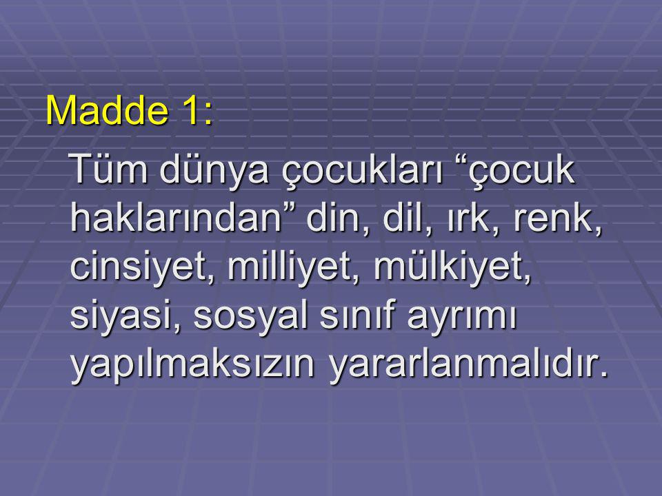Madde 1: